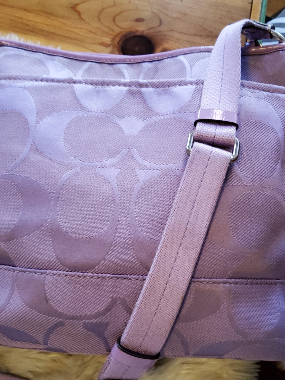 Coach Kyra Signature Crossbody Lavender Vintage VGUC F16550 - Picture 7 of 15
